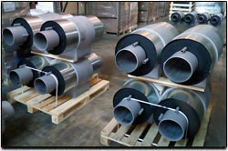 Невский завод ТРУБОДЕТАЛЬ изготовил партию неподвижных опор в ППУ-изоляции с системой электрообогрева для нужд дочерней компании «НК «РОСНЕФТЬ».